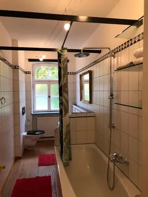 Ein Badezimmer in der Unterkunft Haus mit Geschichte in Mähring