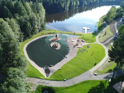 Naturlandschaft in der Nähe des Campingplatzes