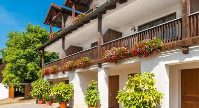 Ein Balkon oder eine Terrasse in der Unterkunft Landhotel Mappacher Hof