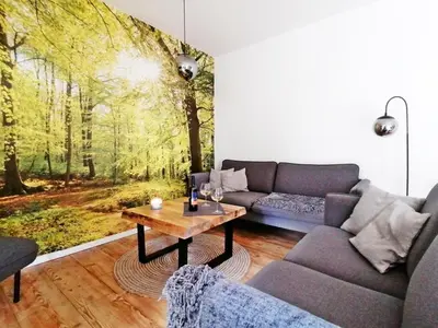 Ein Sitzbereich in der Unterkunft Ferienhaus BB2