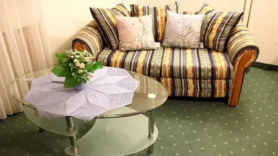 Ein Sitzbereich in der Unterkunft Hotel Gasthof Zum weissen Lamm