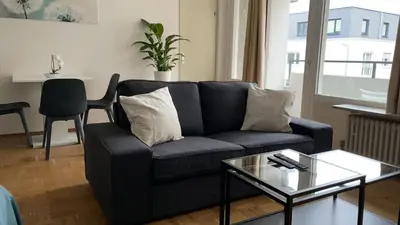 Ein Sitzbereich in der Unterkunft Studio Apartment - zentral mit Parkplatz - Balkon