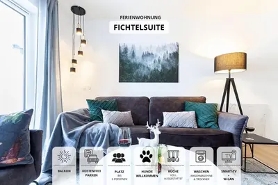 Grundriss der Unterkunft Die Fichtelsuite 1-6 Pers Ferienwohnung nahe Ochsenkopf Süd 800m in Fleckl
