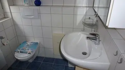 Ein Badezimmer in der Unterkunft Ferienwohnung Irene