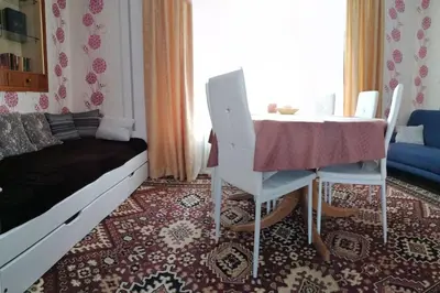 Ein Sitzbereich in der Unterkunft Ferienwohnung auf dem Dach des Frankenwaldes