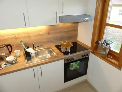 Küche/Küchenzeile in der Unterkunft Appartement Buchstein