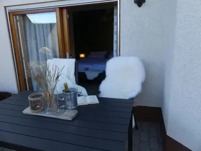 Ein Sitzbereich in der Unterkunft Appartement Buchstein