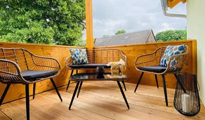 Ein Patio oder anderer Außenbereich in der Unterkunft Ferienwohnungen Fichtelgrün