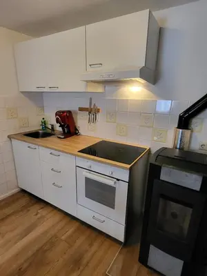 Küche/Küchenzeile in der Unterkunft Ferienwohnung Sonnenhaus