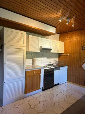 Küche/Küchenzeile in der Unterkunft Zigeunermühle