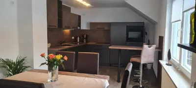 Küche/Küchenzeile in der Unterkunft Sonnenblick Rittersgrün I