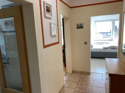 Ein Bett oder Betten in einem Zimmer der Unterkunft Wunderschöne Ferienwohnung in Nagel am See