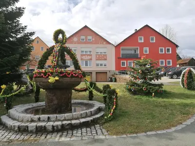 Ein Garten an der Unterkunft Apfelblüte und Paradies
