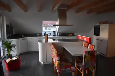 Küche/Küchenzeile in der Unterkunft Ferienwohnung 360°