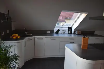 Küche/Küchenzeile in der Unterkunft Ferienwohnung 360°