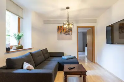 Ein Sitzbereich in der Unterkunft VIA MALA Apartment