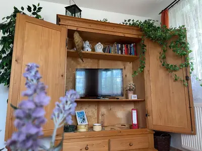 Küche/Küchenzeile in der Unterkunft Ferienwohnungen Am Kirchberg Kapplblick