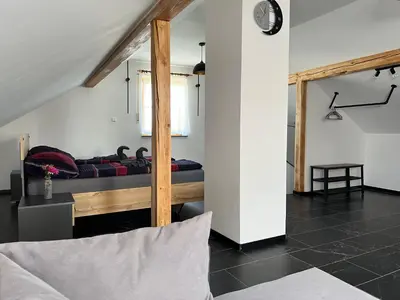 Ein Sitzbereich in der Unterkunft Die Loft