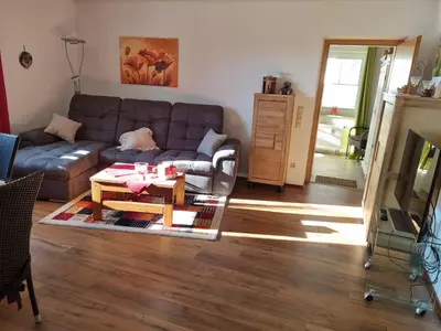 Ein Sitzbereich in der Unterkunft Ferienwohnung Norbert