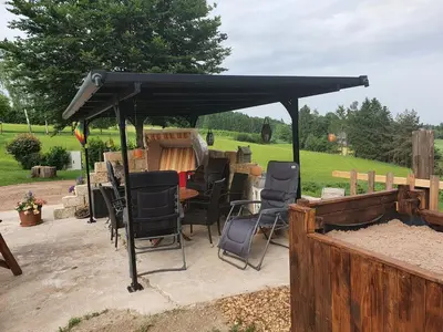 Ein Garten an der Unterkunft Ferienwohnung Norbert