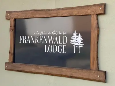 Ein Zertifikat, Auszeichnung, Logo oder anderes Dokument, das in der Unterkunft Frankenwald-Lodge ausgestellt ist