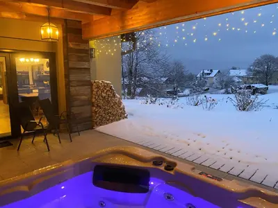 Frankenwald-Lodge im Winter
