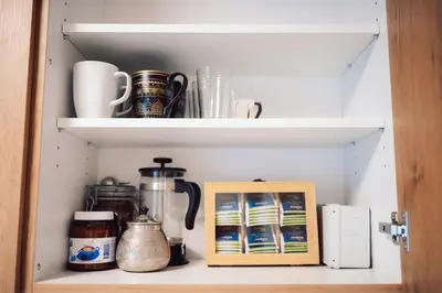 Küche/Küchenzeile in der Unterkunft Suite 13 Apartment mit Netflix