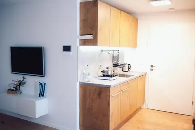 Küche/Küchenzeile in der Unterkunft Suite 13 Apartment mit Netflix