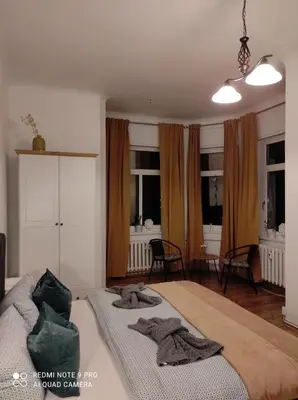 Ein Bett oder Betten in einem Zimmer der Unterkunft Familien Ferienwohnung Haus Waldeck