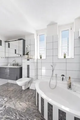 Ein Badezimmer in der Unterkunft Familien Ferienwohnung Haus Waldeck