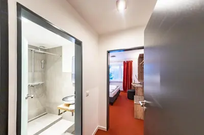 Ein Badezimmer in der Unterkunft Am Ochsenkopf