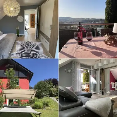 Schöne Ferienwohnung in Schauenstein-Hof im Frankenwald mit Loggia 100qm