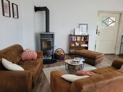 Ein Sitzbereich in der Unterkunft Ferienhaus Hildegard & Horst - Urlaub im Herzen des Fichtelgebirge