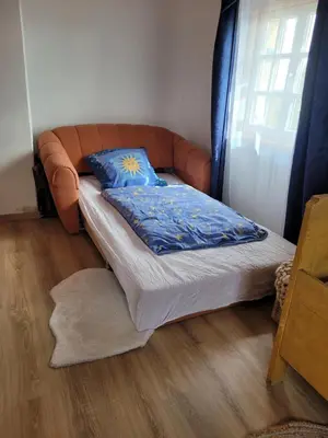 Ein Bett oder Betten in einem Zimmer der Unterkunft Ferienhaus Hildegard & Horst - Urlaub im Herzen des Fichtelgebirge