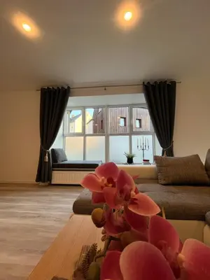 Ein Sitzbereich in der Unterkunft Schlossblick