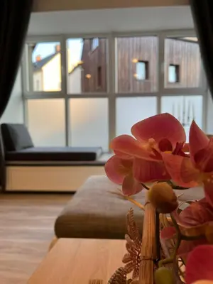 Ein Bett oder Betten in einem Zimmer der Unterkunft Schlossblick