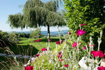 Ein Garten an der Unterkunft Landhotel Gruber