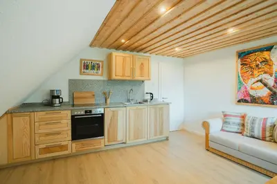 Küche/Küchenzeile in der Unterkunft Ferienhaus Untere Zeitelwaidt