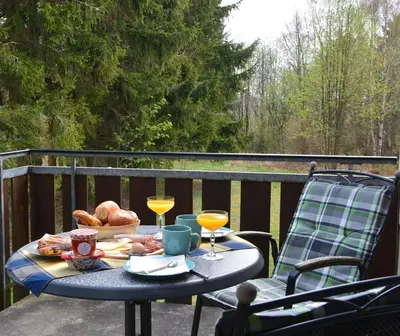 Ein Balkon oder eine Terrasse in der Unterkunft Ferienhaus Untere Zeitelwaidt