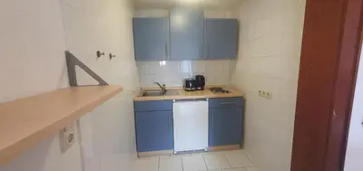 Küche/Küchenzeile in der Unterkunft Miniferienwohnung am Wiesenweg