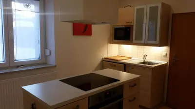 Küche/Küchenzeile in der Unterkunft Ferienhaus Moni
