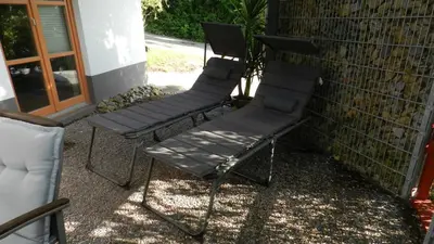 Ein Sitzbereich in der Unterkunft Ferienwohnung Jung