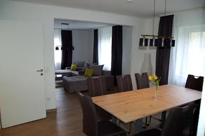 Ein Sitzbereich in der Unterkunft Zur alten Zeche