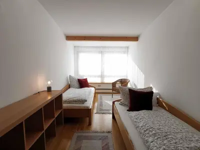 Ein Bett oder Betten in einem Zimmer der Unterkunft Ferienhaus Hägel