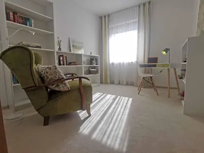 Ein Sitzbereich in der Unterkunft Ferienhaus Hägel