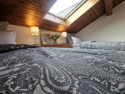 Ein Bett oder Betten in einem Zimmer der Unterkunft Ferienhaus Hägel