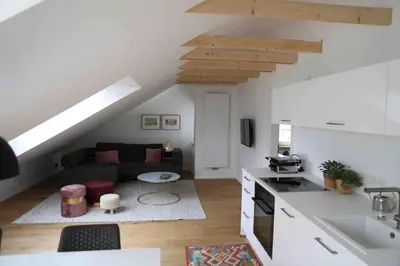 Küche/Küchenzeile in der Unterkunft Pegnitz Apartement