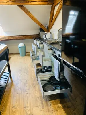 Küche/Küchenzeile in der Unterkunft Studio-Apartments Boulevard