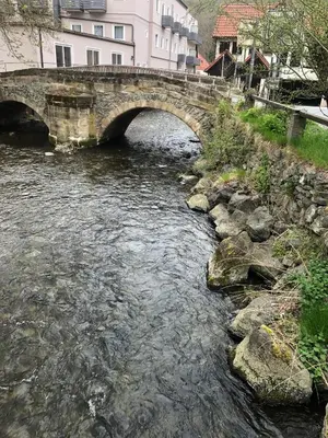 Blick auf einen Fluss in der Nähe der Ferienwohnung