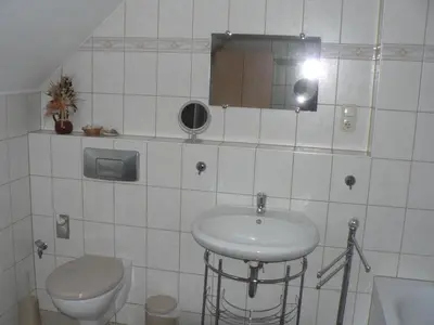 Ein Badezimmer in der Unterkunft Ferienwohnung Teubner